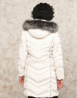 Outlet Parka longue écrue Doudounes|Parkas