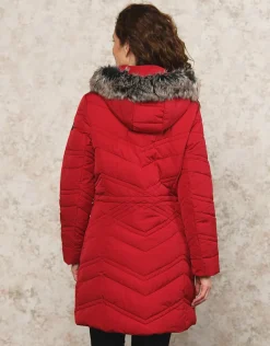 Hot Parka longue rouge Doudounes|Parkas