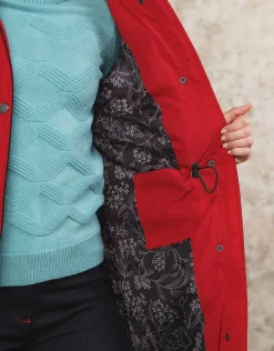 Hot Parka longue rouge Doudounes|Parkas