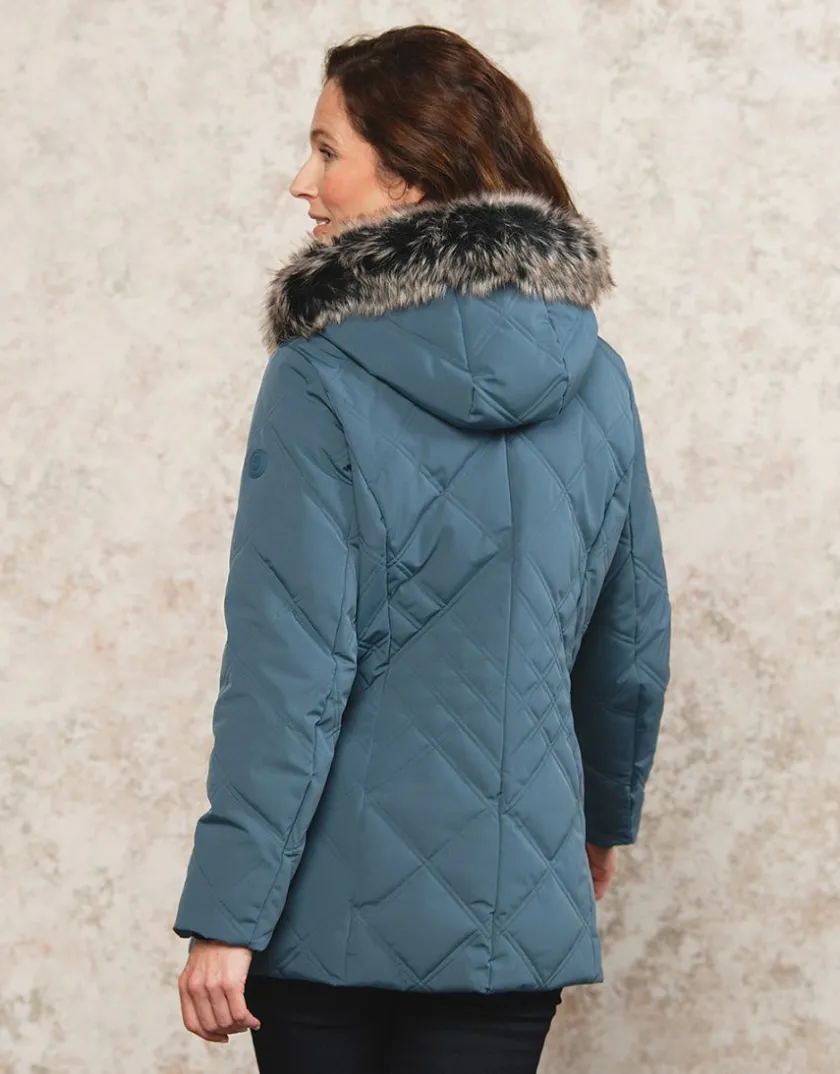 Online Parkas bleu à capuche Doudounes|Parkas