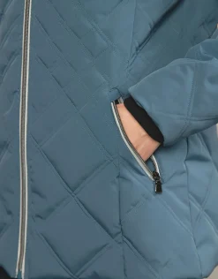 Online Parkas bleu à capuche Doudounes|Parkas