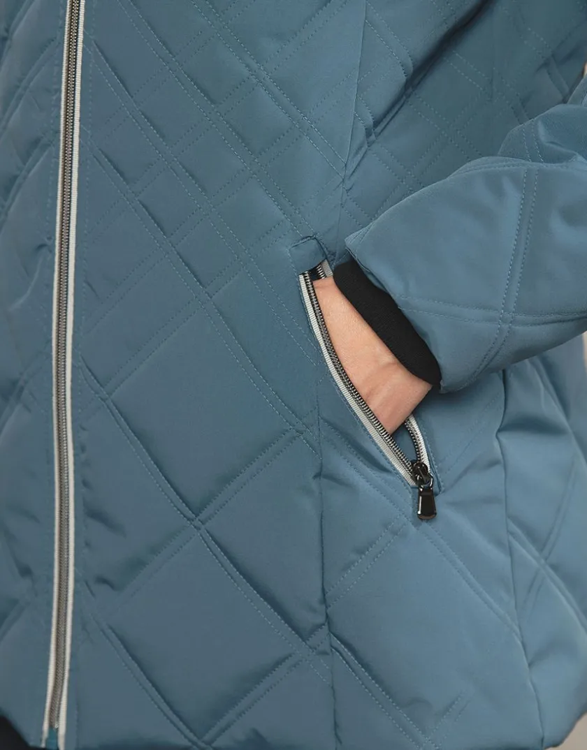 Online Parkas bleu à capuche Doudounes|Parkas