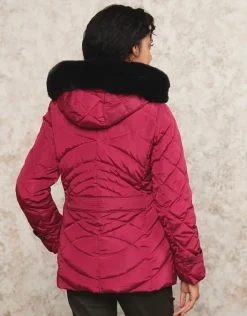 Best Parkas mi- longue fushia Doudounes|Parkas