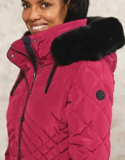 Best Parkas mi- longue fushia Doudounes|Parkas
