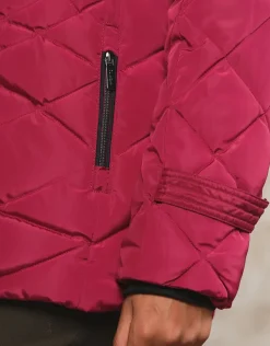 Best Parkas mi- longue fushia Doudounes|Parkas