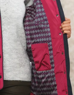 Best Parkas mi- longue fushia Doudounes|Parkas