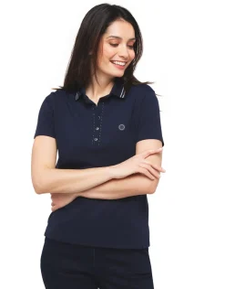 New Polo coton bleu marine T-shirts|Hauts
