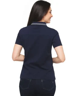 New Polo coton bleu marine T-shirts|Hauts