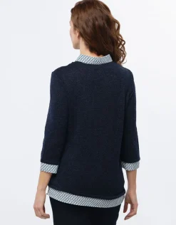 Outlet Pull 2 en 1 marine Pulls|Maille