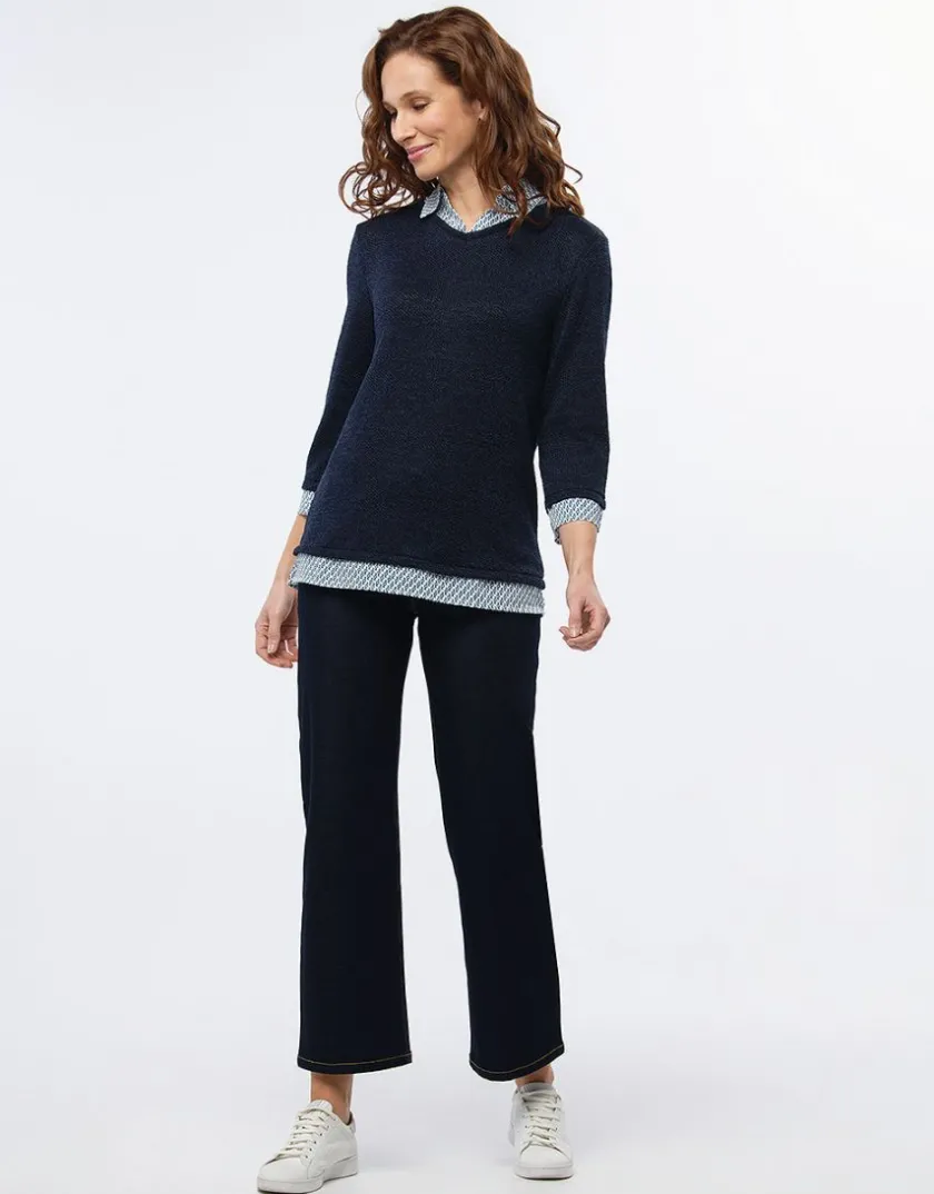 Outlet Pull 2 en 1 marine Pulls|Maille