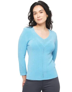 New Pull turquoise irisé Pulls|Maille
