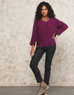 Outlet Pull ample irisé violet Pulls|Maille