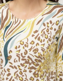 Fashion Pull blanc à motifs Pulls|Maille