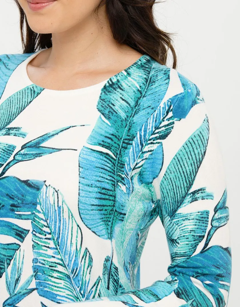 Sale Pull blanc bleu plumes Pulls|Maille