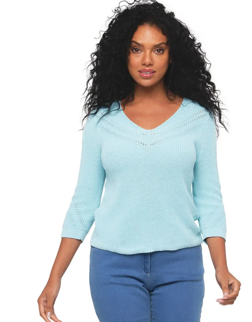 Best Pull bleu ciel irisé Pulls|Maille