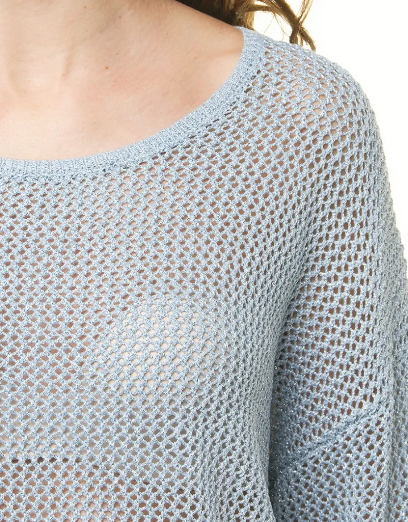 Hot Pull bleu clair irisé Pulls|Maille
