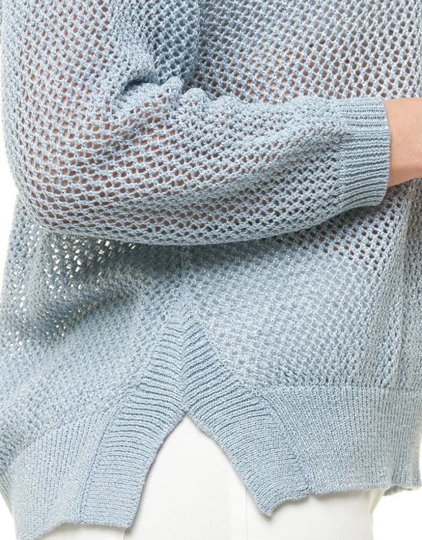 Hot Pull bleu clair irisé Pulls|Maille