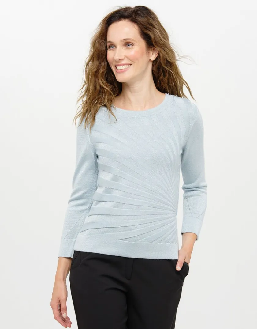Fashion Pull bleu irisé chic Pulls|Maille