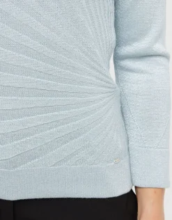 Fashion Pull bleu irisé chic Pulls|Maille
