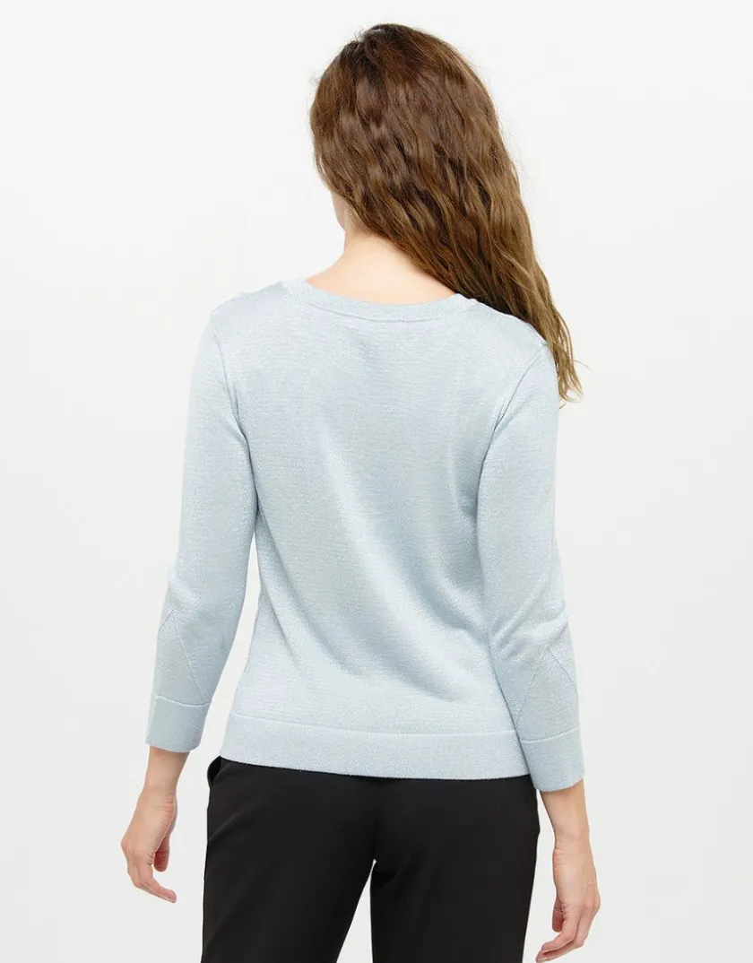 Fashion Pull bleu irisé chic Pulls|Maille