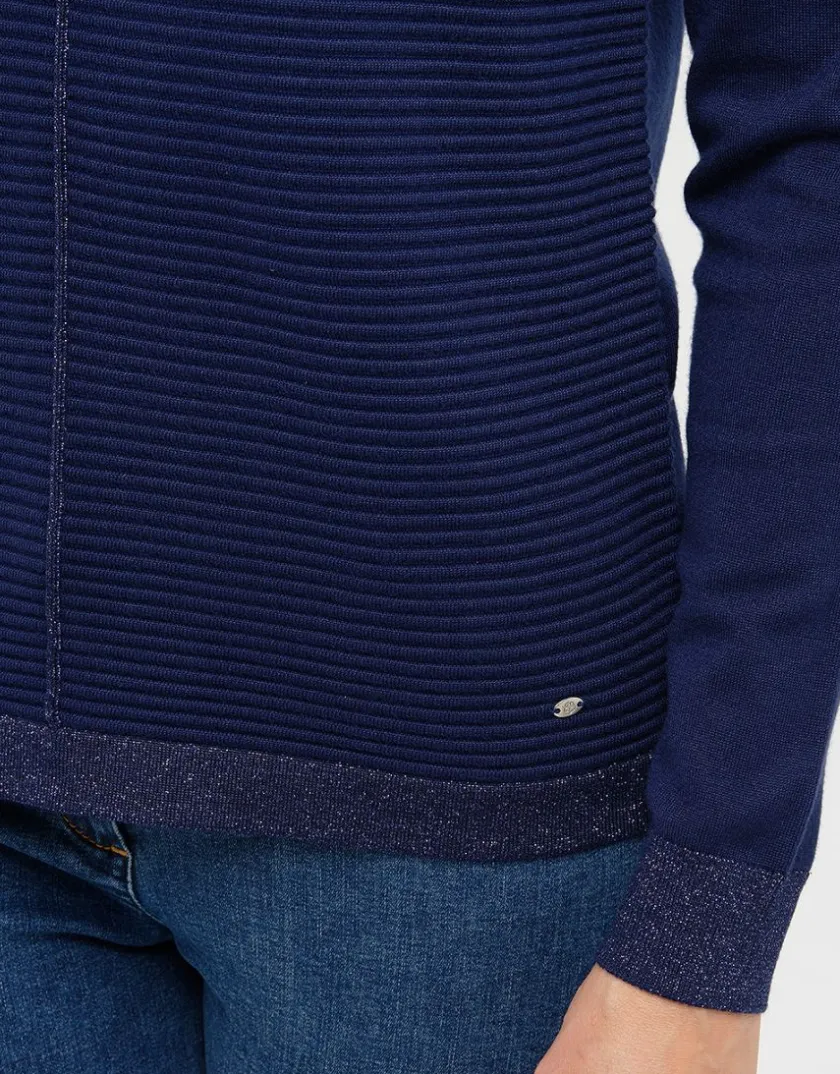 New Pull bleu marine rayures Pulls|Maille