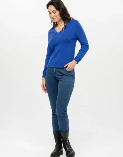 Outlet Pull bleu roi col irisé Pulls|Maille