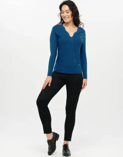 Sale Pull cache-coeur bleu Pulls|Maille