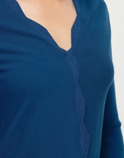 Sale Pull cache-coeur bleu Pulls|Maille