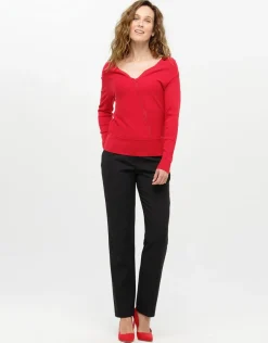 New Pull cache-coeur rouge Pulls|Maille