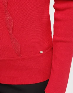 New Pull cache-coeur rouge Pulls|Maille