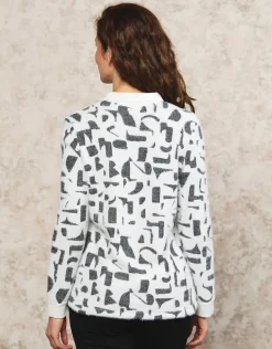 Outlet Pull chemisier noir blanc Pulls|Maille