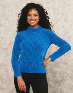Online Pull chenille bleu roi Pulls|Maille