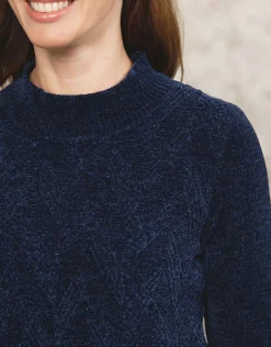Hot Pull chenille marine Pulls|Maille