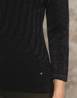 Online Pull chic brillant noir Pulls|Maille