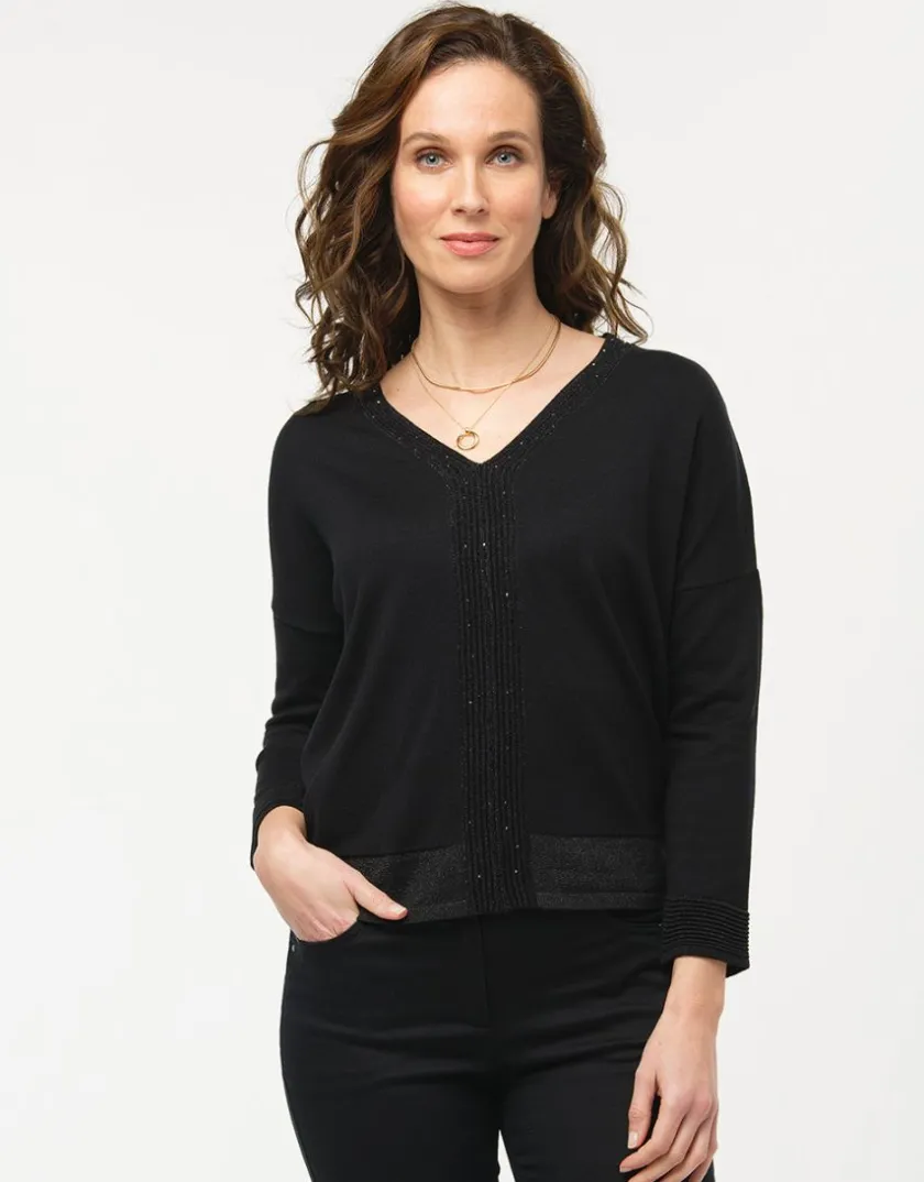 Outlet Pull chic noir irisé Pulls|Maille