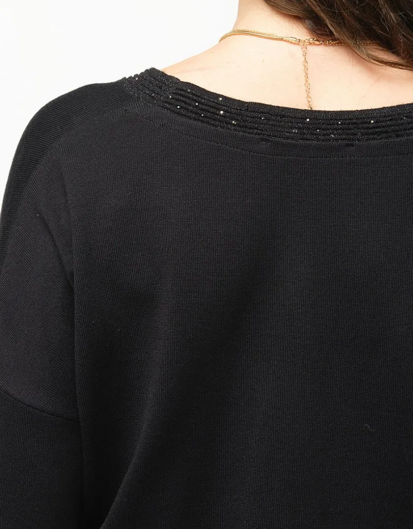 Outlet Pull chic noir irisé Pulls|Maille
