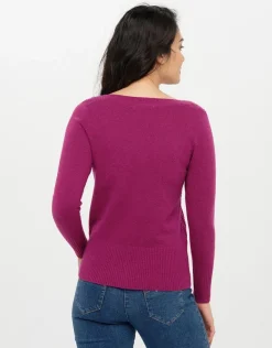 Clearance Pull col bateau prune Pulls|Maille