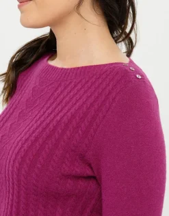 Clearance Pull col bateau prune Pulls|Maille