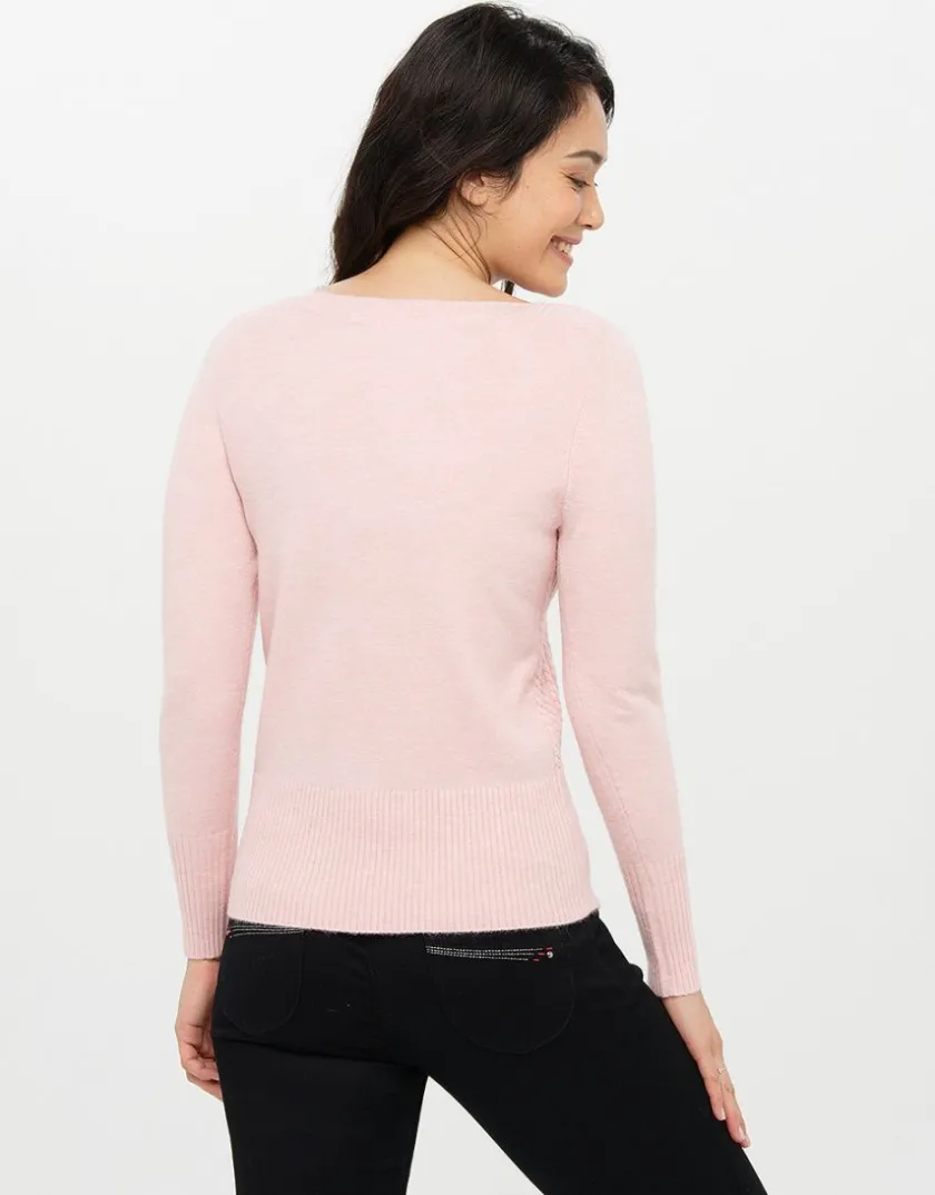 Discount Pull col bateau rose Pulls|Maille