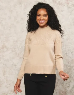 Outlet Pull col montant beige Pulls|Maille