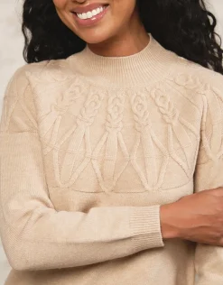 Outlet Pull col montant beige Pulls|Maille