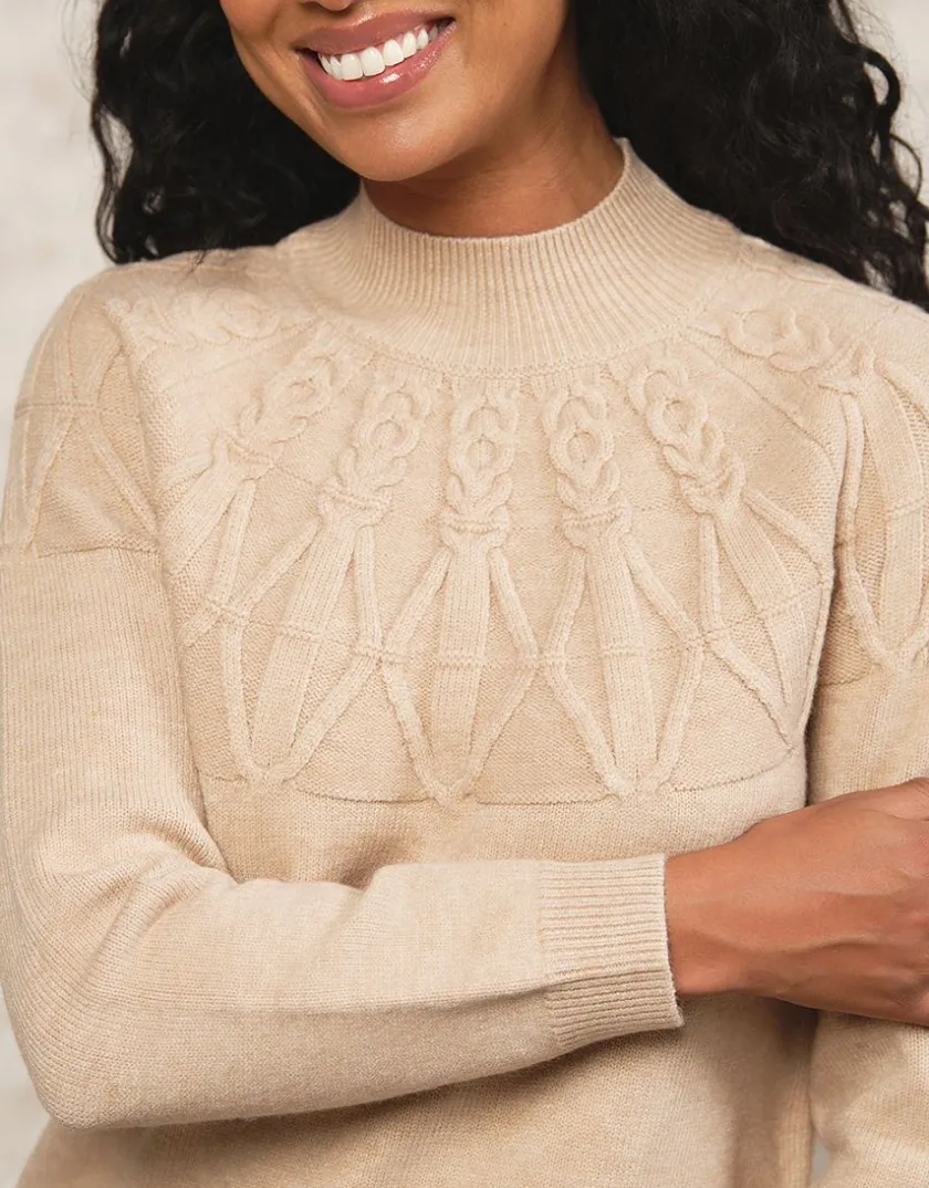 Outlet Pull col montant beige Pulls|Maille