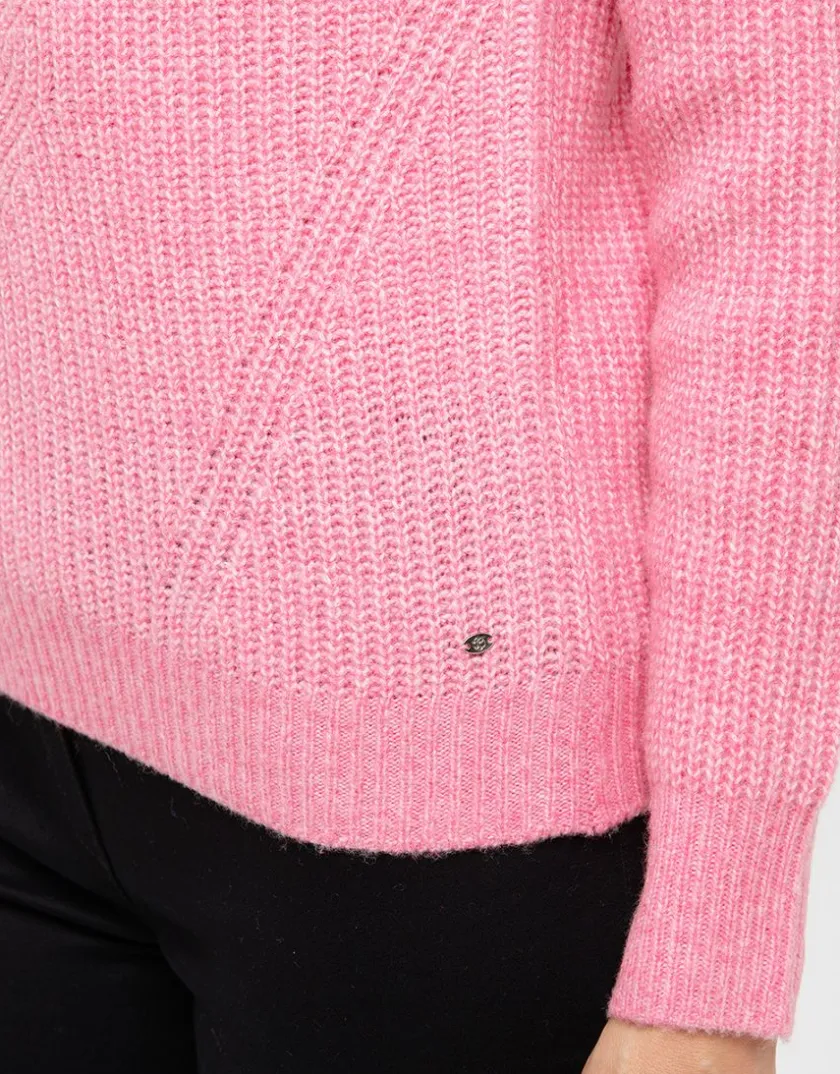 Sale Pull col V rose Pulls|Maille