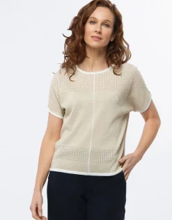 Outlet Pull doré manche courte Pulls|Maille
