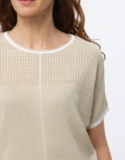 Outlet Pull doré manche courte Pulls|Maille