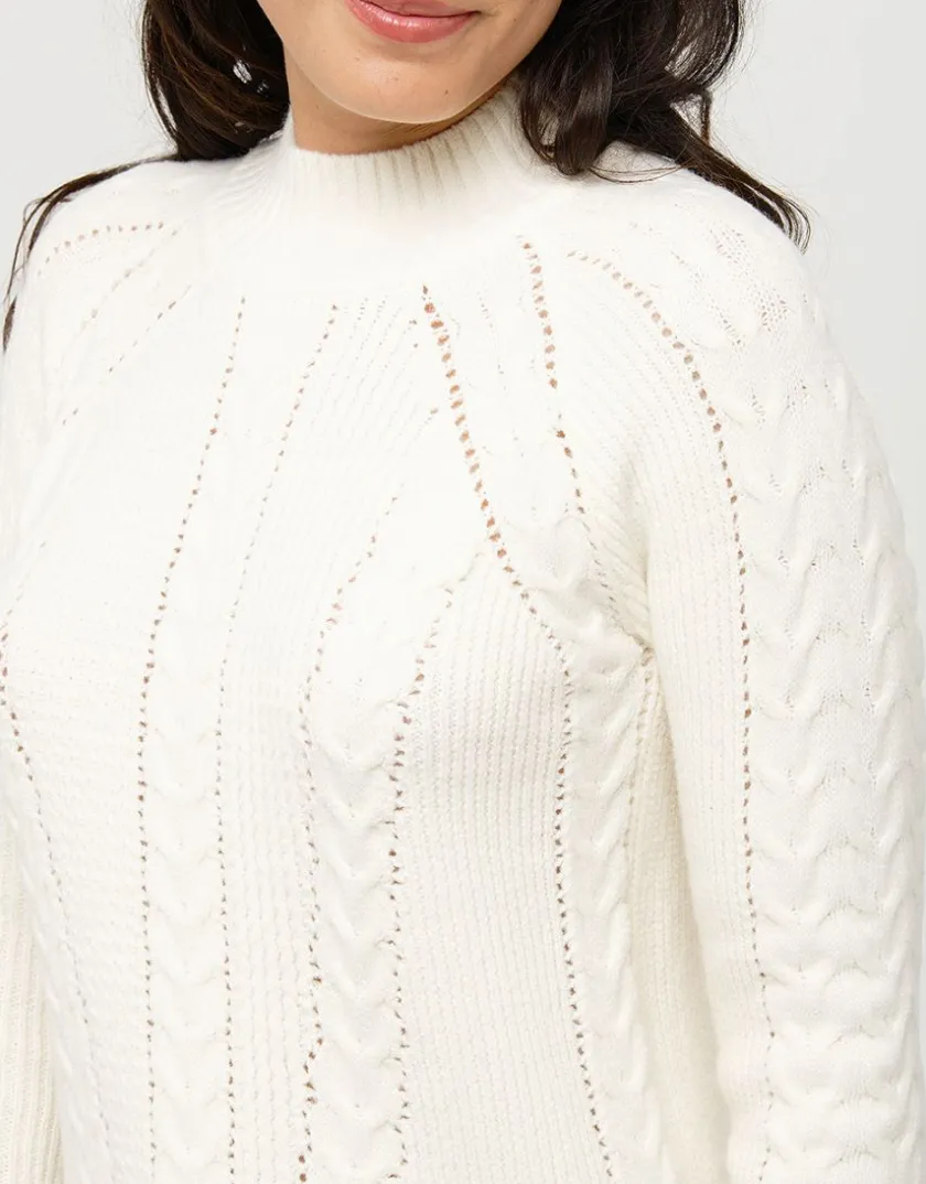 Fashion Pull doux écru torsades Pulls|Maille