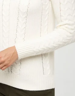 Fashion Pull doux écru torsades Pulls|Maille