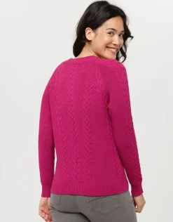 Discount Pull doux prune torsades Pulls|Maille