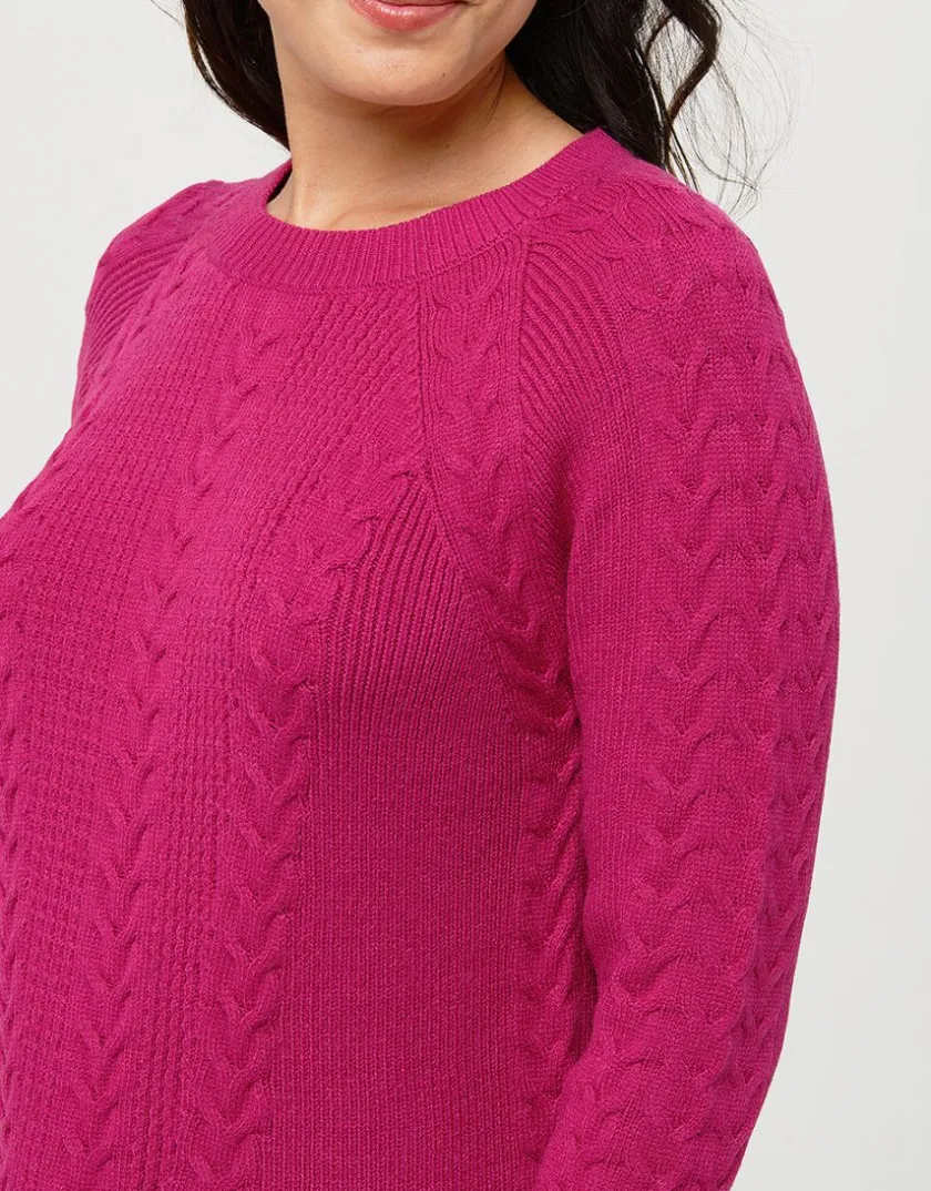 Discount Pull doux prune torsades Pulls|Maille