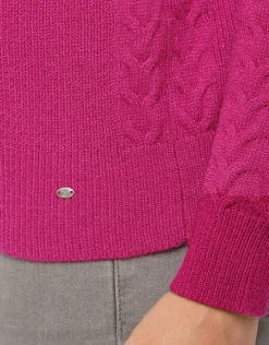 Discount Pull doux prune torsades Pulls|Maille